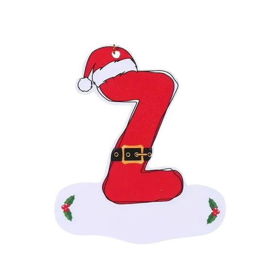 YOHAVEN 26 Letter Wooden Christmas Ornaments Red Alphabet Hanging Pendant Xmas Tree Decorations Home Courtyard Wall Door Holiday DIY Seasonal Decor