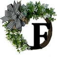 thumbnail image 1 of YOHAVEN 26 Letters Alphabet Wreath Door Hanging Sign Rattan Wall Pendant Home Wedding Birthday Party Front Door Celebration Decor, 1 of 1
