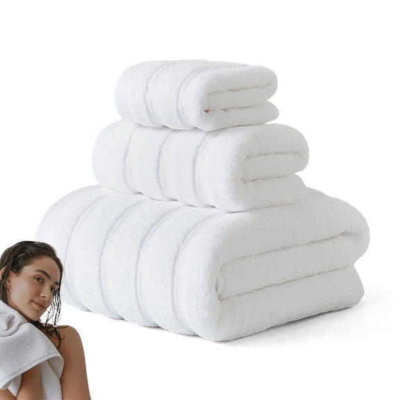 YOHAVEN 3-Piece Superfine Fiber Bath Towel Set, Ultra Soft, Highly Absorbent, Quick Dry, Pill-Resistant, Hotel Style Feel, Durable Everyday Use, Easy Care, Ideal For Home Bathrooms And Guest Sets