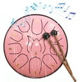 thumbnail image 1 of YOHAVEN 6-Inch 11 Tone Hand Drum Musical Instrument, Portable Percussion Drum with Unique Rhythms for Home Music Performance Band Practice Party Entertainment Fun, 1 of 5