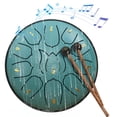 thumbnail image 1 of YOHAVEN 6-Inch 11 Tone Hand Drum Musical Instrument, Portable Percussion Drum with Unique Rhythms for Home Music Performance Band Practice Party Entertainment Fun, 1 of 5