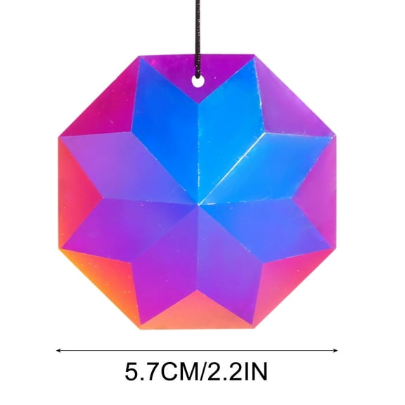 YOHAVEN 60mm Hanging Crystal Suncatcher Window Decoration, Prism Sun Catcher for Home Office Garden Car Wedding Party Bright Colorful Decor
