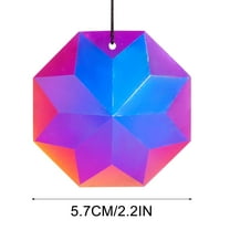 YOHAVEN 60mm Hanging Crystal Suncatcher Window Decoration, Prism Sun Catcher for Home Office Garden Car Wedding Party Bright Colorful Decor