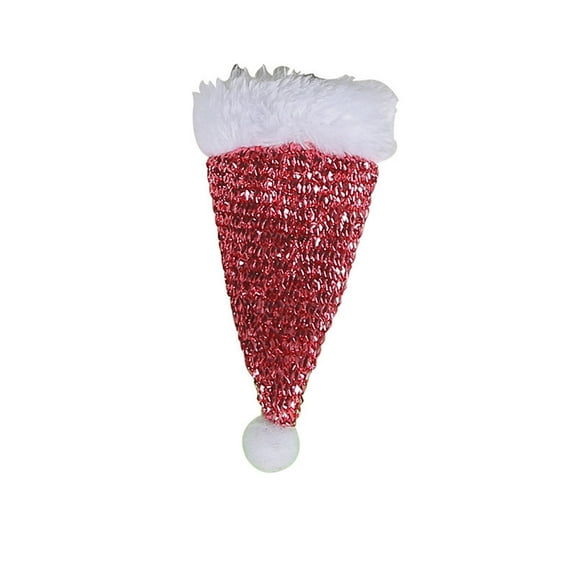 YOHAVEN 6PC Christmas Mini Hat Knife And Fork Decorations Holiday Table Ornaments Party Favors for Home Office Dining Room Seasonal Decor