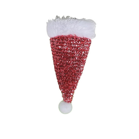 YOHAVEN 6PC Christmas Mini Hat Knife And Fork Decorations Holiday Table Ornaments Party Favors for Home Office Dining Room Seasonal Decor