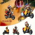 thumbnail image 1 of YOHAVEN Acrylic Dog Riding Motorcycle Christmas Tree Ornaments 3-Piece Car Rearview Pendant for Holiday Home Decoration, Xmas Tree Decor, Lively Christmas Party Accessories, Festive Ornament Set, 1 of 9