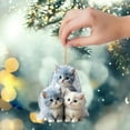 thumbnail image 1 of YOHAVEN Acrylic Pendant Car Decoration, Cute Three Kittens Flat Hanging Ornament Rear View Mirror Pendant Christmas Office Home Birthday Holiday Gift Decor, 1 of 7