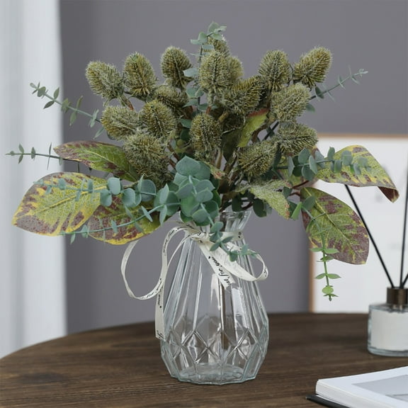 YOHAVEN Artificial Banksia Flower Bundles Home Decor, Lifelike Silk Flower Arrangements for Vases Tables Terraces Indoor Outdoor Weddings