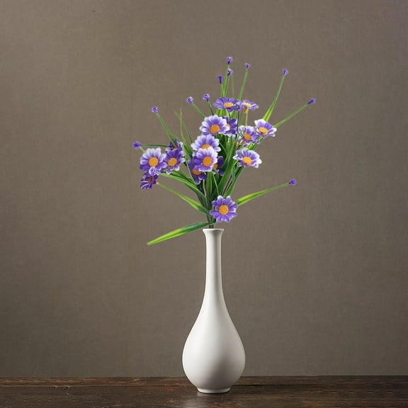 YOHAVEN Artificial Chrysanthemum Bouquet, Fake Flowers with Bright Colors for Living Room Dining Room Bedroom Outdoor Patio Floor Vase Home Decor Arrangement