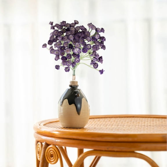 YOHAVEN Artificial Flower Bouquet, Lifelike Silk Fake Flower 12.2" Wedding Bouquet Party Table Vase Arrangement Home Office Garden Decorations