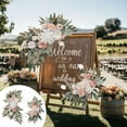thumbnail image 1 of YOHAVEN Artificial Flower Decoration Set, Wedding Arch Flower Signboard Welcome Table Decor, Silk Floral Arrangement for Ceremony Reception Party Photography Decor, 1 of 6