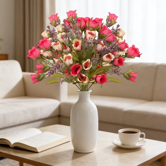 YOHAVEN Artificial Flower Stem 32 Cm, Oversized Lush Bloom For Vase Display, PVC Petals, Realistic Handheld Or Wall Accent, Wedding Party Home, Durable Build, Table Centerpiece, Gift Friendly