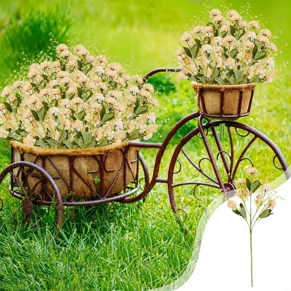 YOHAVEN Artificial Flowers 5 Pronged Chrysanthemum Greenery, Wedding Ceremony Floor Arrangement, Silk Floral Home Party Table Decoration