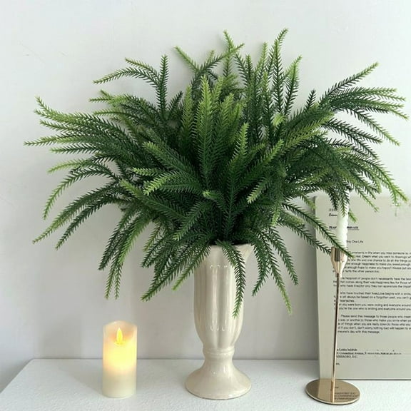 YOHAVEN Artificial Pinaster Needle Green Pine Branches Fake Christmas Tree Plant Simulation Plastic Needle Non Fading Non Yellowing Long Lasting for Xmas Decor