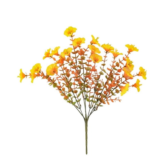 YOHAVEN Artificial Violet Trumpet Flower, Outdoor Faux Flower Plant Decorative Hanging Vines Artificial Greenery for Garden Porch Balcony Wedding Party Home Office Decor