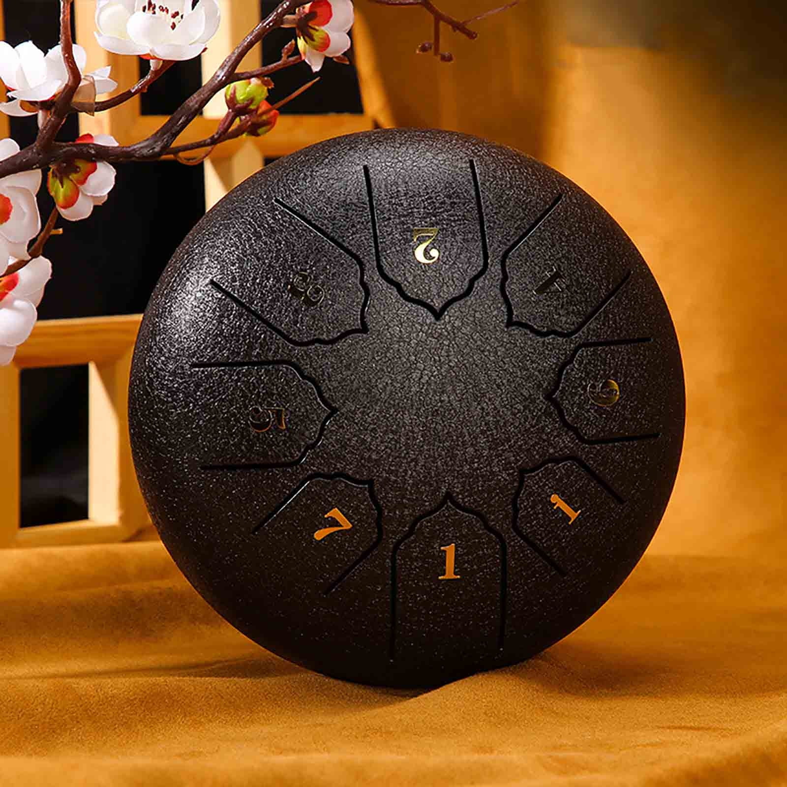 YOHAVEN Buddha Stones Steel Tongue Drum Mini Handpan Musical Instrument for Meditation Yoga Music Therapy Relaxation Entertainment Gift for Adults Teens