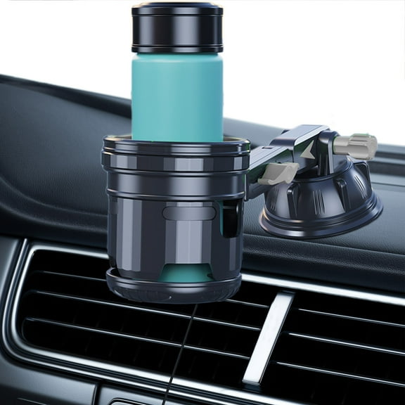 YOHAVEN Car Drink Holder Cup Mount with Anti-Spill Silicone Insert for Water Bottles, Universal Fit for SUV Truck Van Center Console Easy Install Accessories