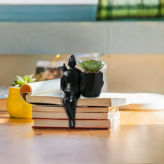 YOHAVEN Ceramic Flower Pot, Whimsical Succulent Planter for Indoor & Outdoor Gardening, Unique Desktop Vase for Home, Office & Patio, Perfect for Christmas & Holiday Décor