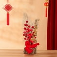 thumbnail image 1 of YOHAVEN Chinese Year Artificial Branches Red Berry Picks Table Flower Basket Centerpiece Lunar New Year Spring Festival Wedding Holiday Home Decor Ornament, 1 of 6