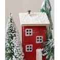 thumbnail image 1 of YOHAVEN Christmas Decoration Red Wooden Cabin Snow House Tabletop Decor, Miniature Rustic Winter Village for Mantel, Entryway, or Holiday Gift, Cozy Christmas Decorations for Family Gatherings, 1 of 4