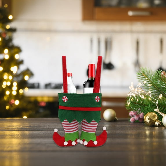 YOHAVEN Christmas Decorations 16" Oversized Candy Bag Gift Stocking Snowman Applique Holiday Goodie Bag for Fireplace Hanging Xmas Tree Home Party Decor