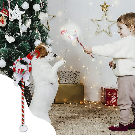 YOHAVEN Christmas Decorations Luminous Light Up Stick 13" Handheld Screw Wand Holiday Party Favors for Xmas Tree Tabletop Wedding Celebration Home Decor