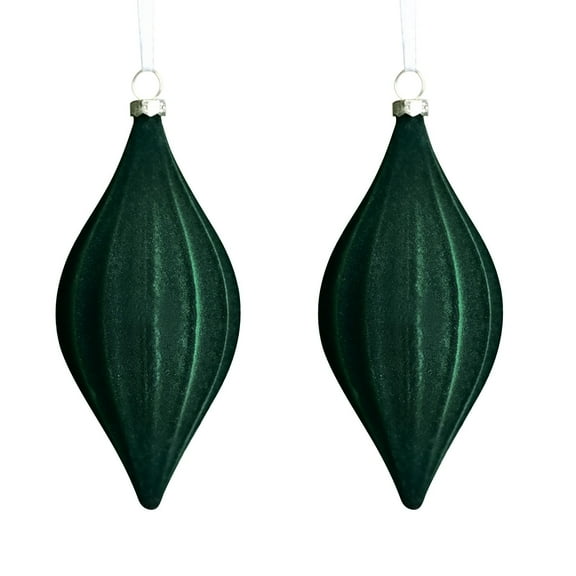 YOHAVEN Christmas Decorations Velvet Ball Ornaments 2 Pack, Large Hanging Christmas Tree Balls with Soft Texture, Holiday Party Decorations for Xmas Tree Wreath Home Mall Window Office