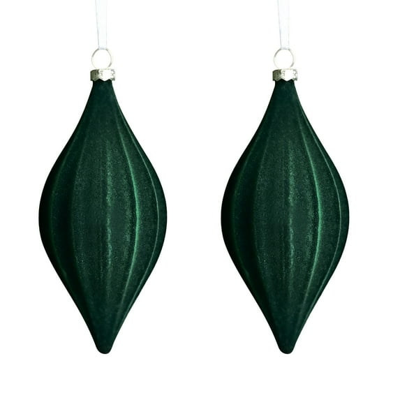 YOHAVEN Christmas Decorations Velvet Ball Ornaments 2 Pack, Large Hanging Christmas Tree Balls with Soft Texture, Holiday Party Decorations for Xmas Tree Wreath Home Mall Window Office