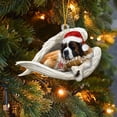 thumbnail image 1 of YOHAVEN Christmas Dog Ornament Pendant Acrylic Hanging Decoration, Cute Animal Holiday Accessories for Xmas Tree Fireplace Door Car Wall Party Favors Decorations, 1 of 5