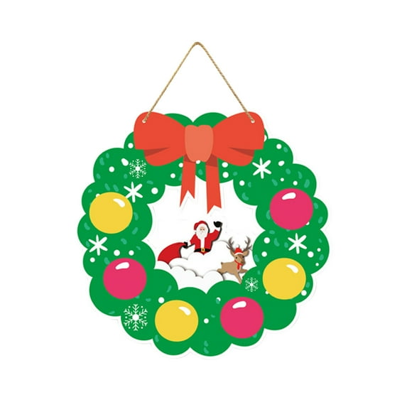 YOHAVEN Christmas Door Sign Holiday Hanging Decoration Paper Xmas Wall Ornament Front Door Hanging Christmas Wall Decor for Home Office Patio Porch Indoor Outdoor Holiday Party Supplies
