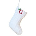 thumbnail image 1 of YOHAVEN Christmas Embroidered Letter Socks, Cozy Red & Green Knitted Stockings with Initials, Perfect for Personalizing Your Holiday Décor, Fireplace or Family Christmas Gifts, 1 of 1