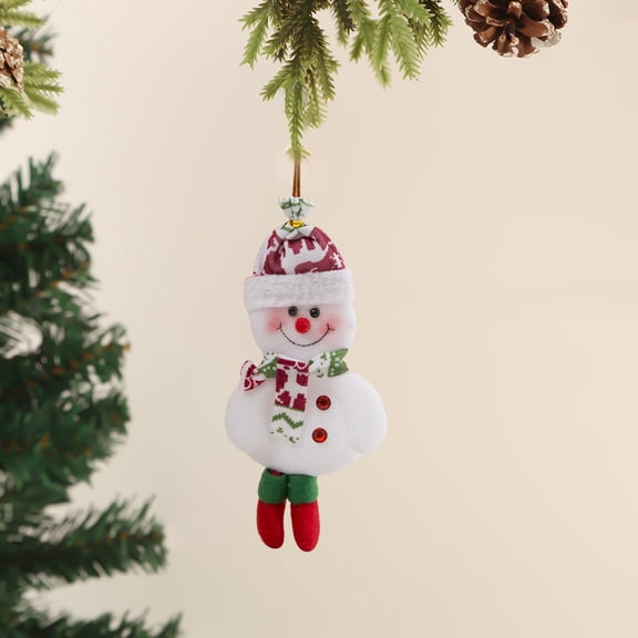 YOHAVEN Christmas Fabric Doll Ornament Small Plush Hanging Decoration Cute Holiday Pendant Xmas Tree Decor for Living Room Bedroom Fireplace Home