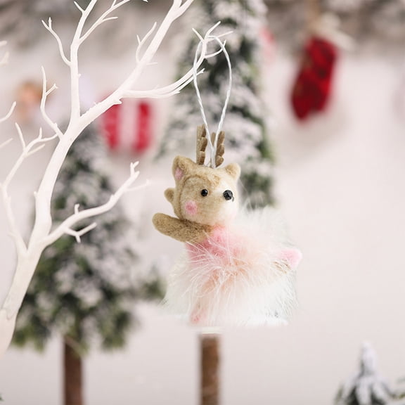YOHAVEN Christmas Felt Hanging Tree Ornaments, Holiday Window Pendant Decoration for Xmas Tree Wall Indoor Outdoor Seasonal Home Party Decoration