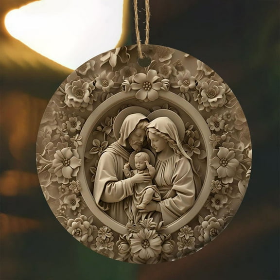 YOHAVEN Christmas Holiday Nativity Hanging Decoration, 2D Religious Sacred Christmas Scene for Home Decor, Easy-to-Hang Wall or Door Ornament, Unique Gift for Family and Friends during the Holidays