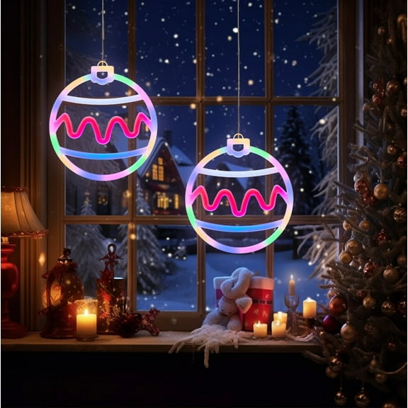 YOHAVEN Christmas LED Decorative Neon Lights, USB Powered Wall Hanging Lamp for Bedroom Mall Room Party Photo Shoot, Festive Holiday Indoor Decor