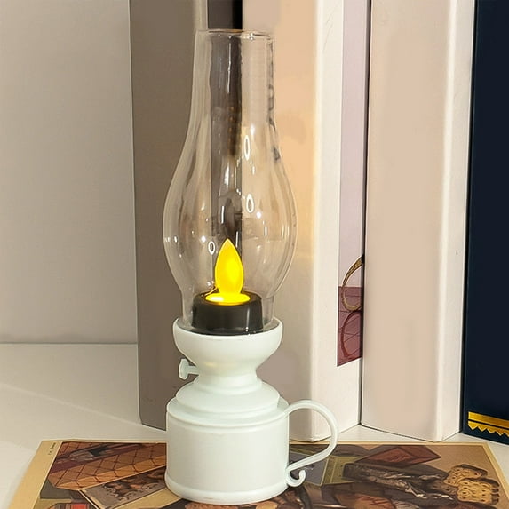 YOHAVEN Christmas LED Kerosene Lamp Night Light, Horse Desktop Decoration for Holiday Table Mantel, Bedside Office Living Room Seasonal Decor