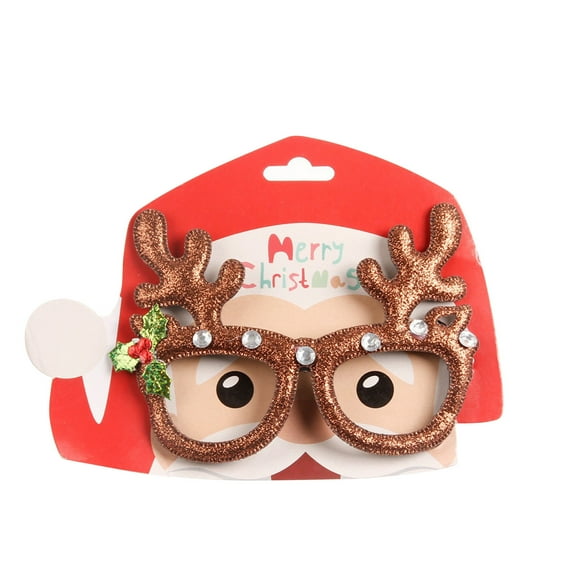 YOHAVEN Christmas Party Glasses Photo Prop, Cute Sunglasses Costume Accessory for Holiday Dress Up, Fun Christmas Tree Party Favor for Adults, Cosplay and Birthday Celebration Decoration