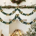 thumbnail image 1 of YOHAVEN Christmas Ribbon Garland 6.5FT, Pull Flower Wool Strip Hanging Ornaments Colorful Holiday Garland, Xmas Tree Window Stair Railing Fireplace Party Decorations, 1 of 6