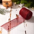 thumbnail image 1 of YOHAVEN Christmas Ribbon Webbing Roll Bow Decorative Wrapping Ribbon Holiday Gift Decoration for Christmas Crafts Home Party DIY Seasonal Wrapping Paper Christmas Presents for Women Men Teens, 1 of 3