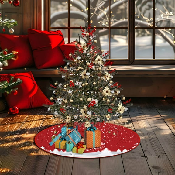 YOHAVEN Christmas Tree Skirt, Sparkling Sequin Holiday Décor, Versatile Skirt for Christmas Trees, Office & Home Décor, Adds Glamour to Holiday Gifts & Tree Decorations