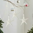 thumbnail image 1 of YOHAVEN Christmas Tree Topper Star, White Silver Iron Starfish Five Pointed Star Glitter Ornament, Xmas Window Pendant Holiday Party Decorations for Tree Home, 1 of 6
