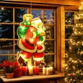 thumbnail image 1 of YOHAVEN Christmas Window Hanging LED Lights Acrylic Battery Powered Holiday Decorations Indoor Porch Shop Display Xmas Party Tabletop Decor, 1 of 5