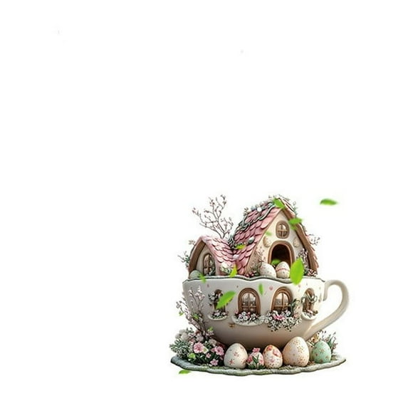 YOHAVEN Coffee Cup Acrylic Pendant Keychain Cute Flat Cartoon Coffee Charm Backpack Pendant Car Rearview Mirror Accessory for Coffee Lovers Gift Collectible