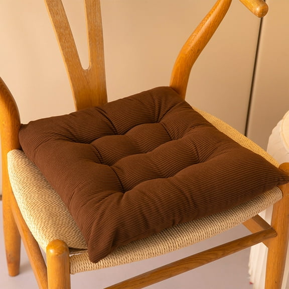 YOHAVEN Corduroy Cushion 18" Square Decorative Soft Seat Pillow Corduroy Chair Cushion for Living Room Dining Chair Sofa Balcony Bedroom Office Home Decor