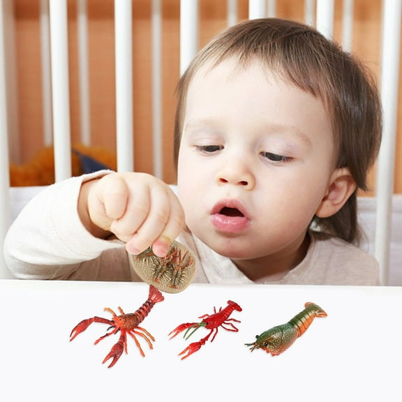 YOHAVEN Cute Crayfish Resin Model Ornament Colorful Simulation Home Decoration for Table Desk Shelf Aquarium Party Gift Collectibles Display