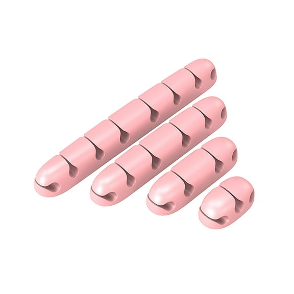 YOHAVEN Desktop Data Cable Storage Plug Wire Organizer Holder Self Adhesive Clip Cord Management Computer TV Office Workspace Home Desk Tidy