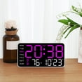 thumbnail image 1 of YOHAVEN Digital Wall Clock LED, 8.46" Multifunctional Desk Wall Clock Large Display Alarm Calendar Temperature for Bedroom Living Room Office Store, 1 of 6