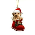 thumbnail image 1 of YOHAVEN Dog Christmas Tree Ornaments Acrylic Cute Puppy Holiday Decorations Unique Pet Lover Xmas Tree Pendant Gift for Home Party Decor, 1 of 3