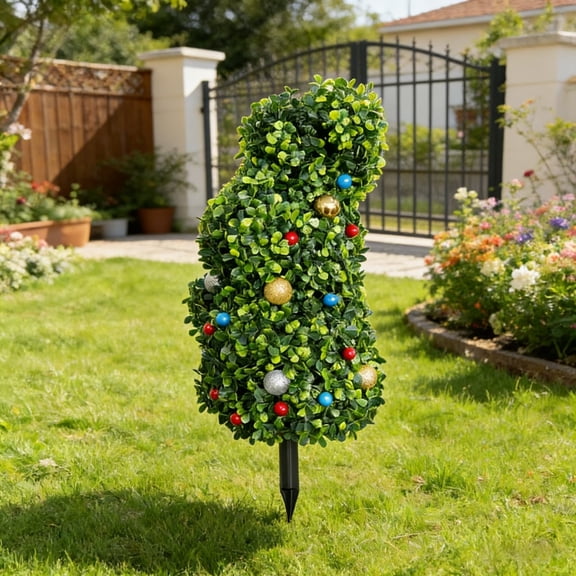 YOHAVEN Easter Bunny Ground Stake, Metal Yard Sculpture, Rustproof Weatherproof Outdoor Decoration, Double Prong Ground Installation, Garden Lawn Planter Border Accent, Spring Seasonal Display