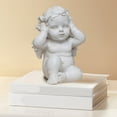 thumbnail image 1 of YOHAVEN European Vintage Cherub Statue, Angel Candle Holder Resin Sculpture for Garden Home Tabletop, Retro Decorative Ornament for Living Room Mantle, 1 of 6